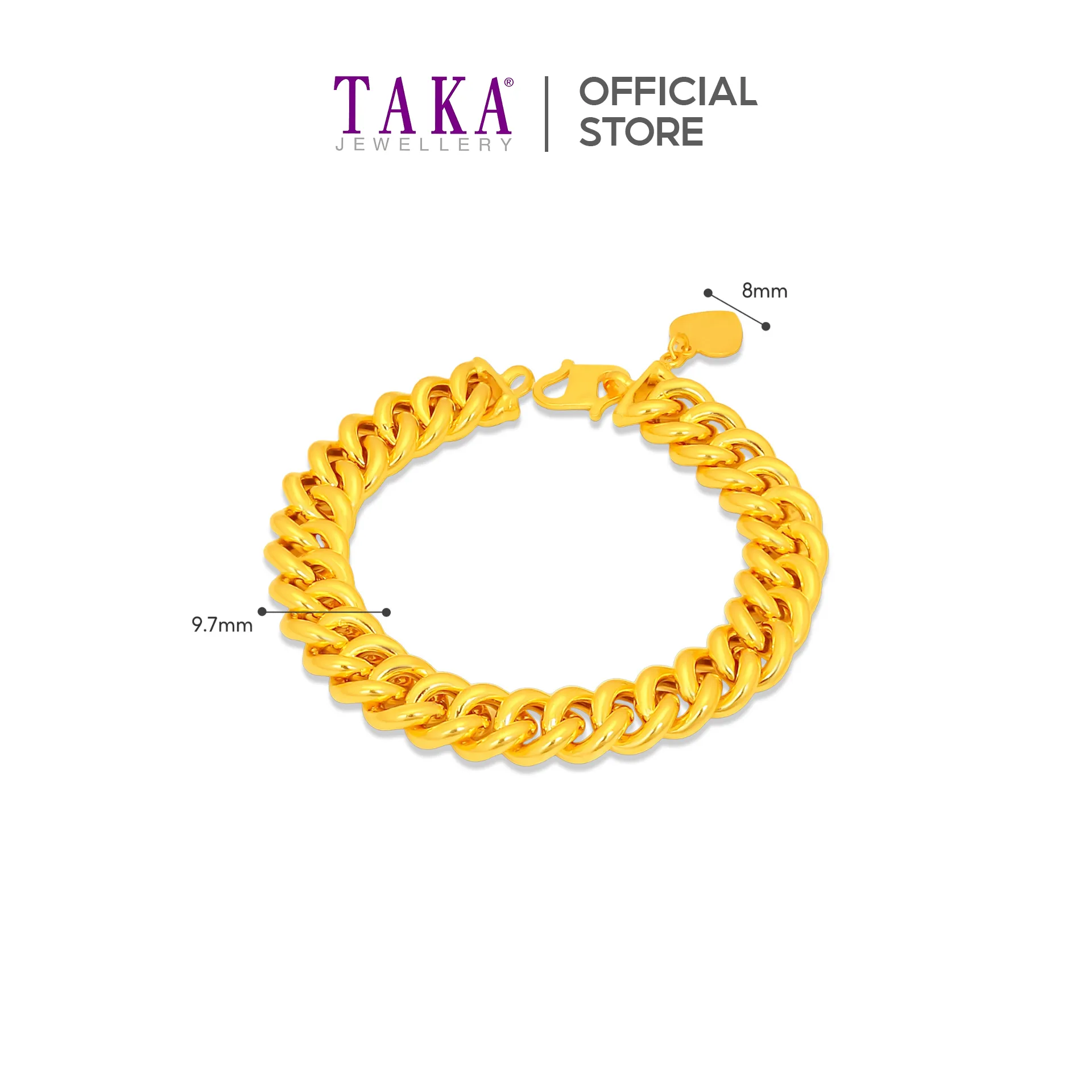 TAKA Jewellery 916 Gold Bracelet