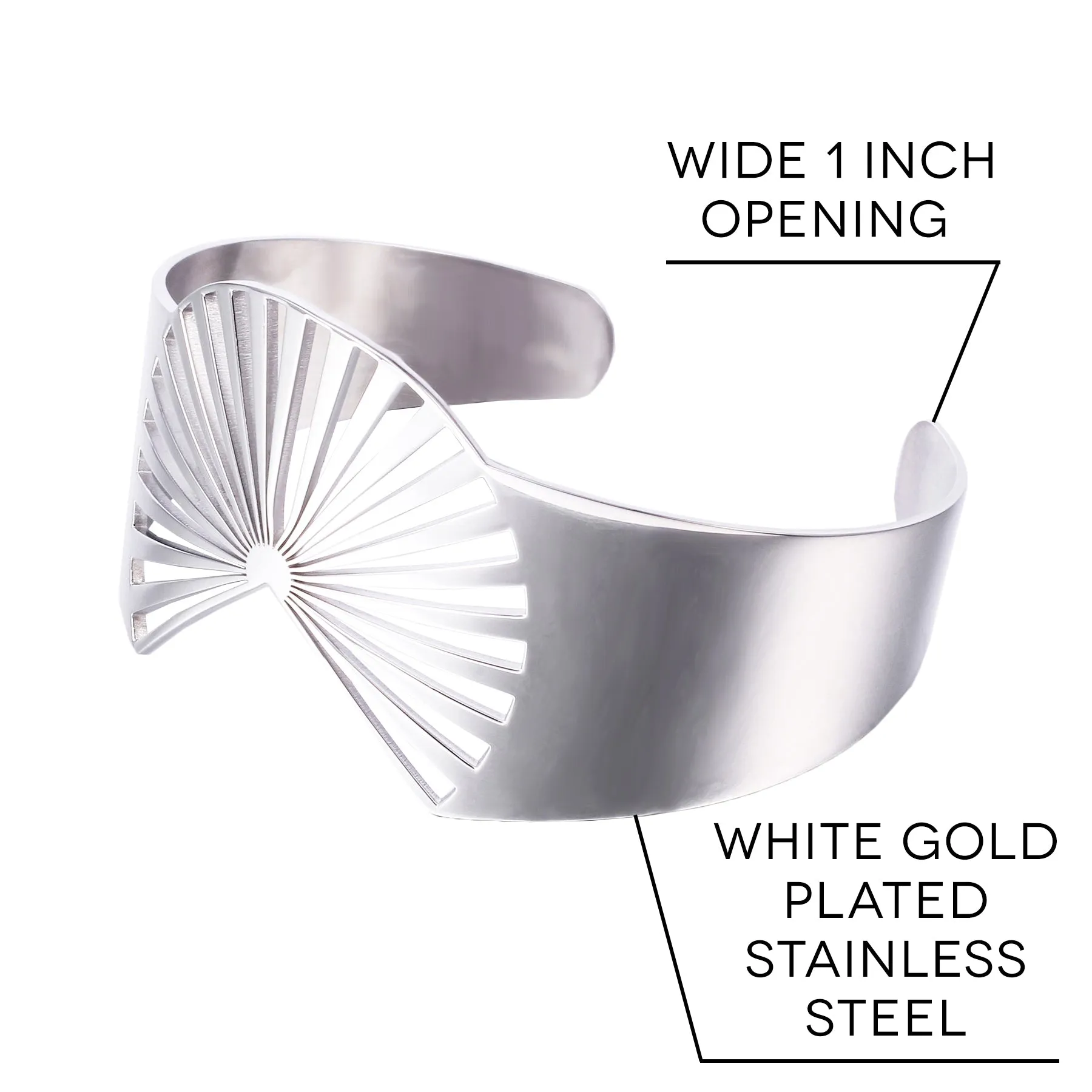Taylor "Charisma" 18k White Gold Plated Stainless Steel Bracelet