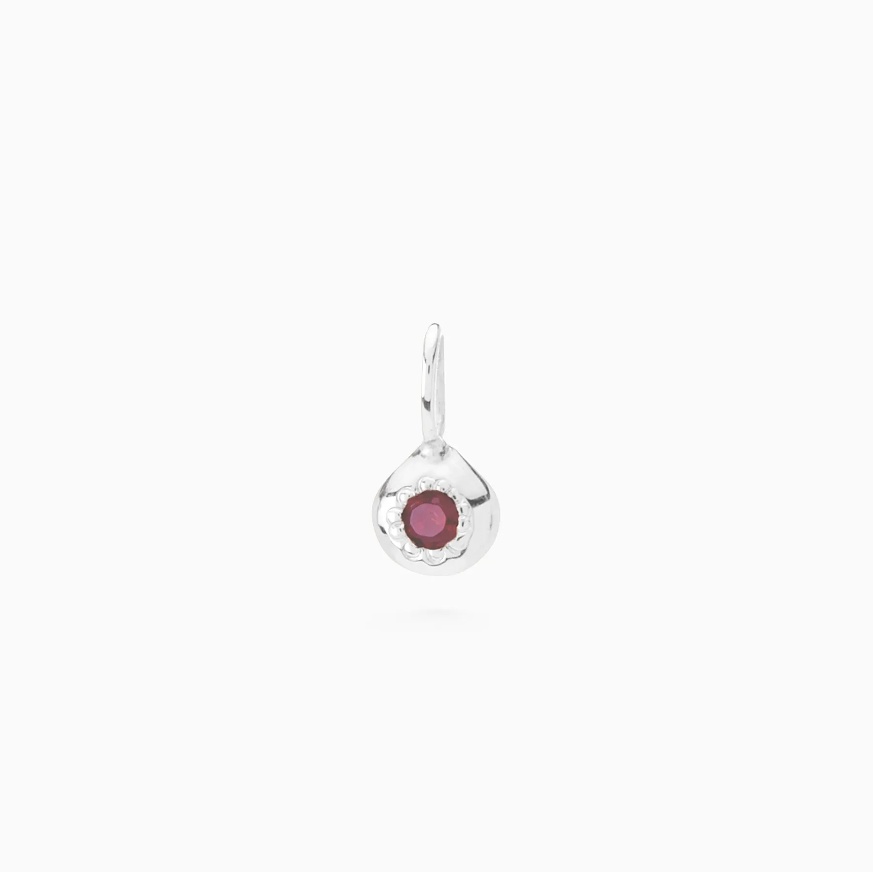 Tiny Birthstone Pendant | Silver