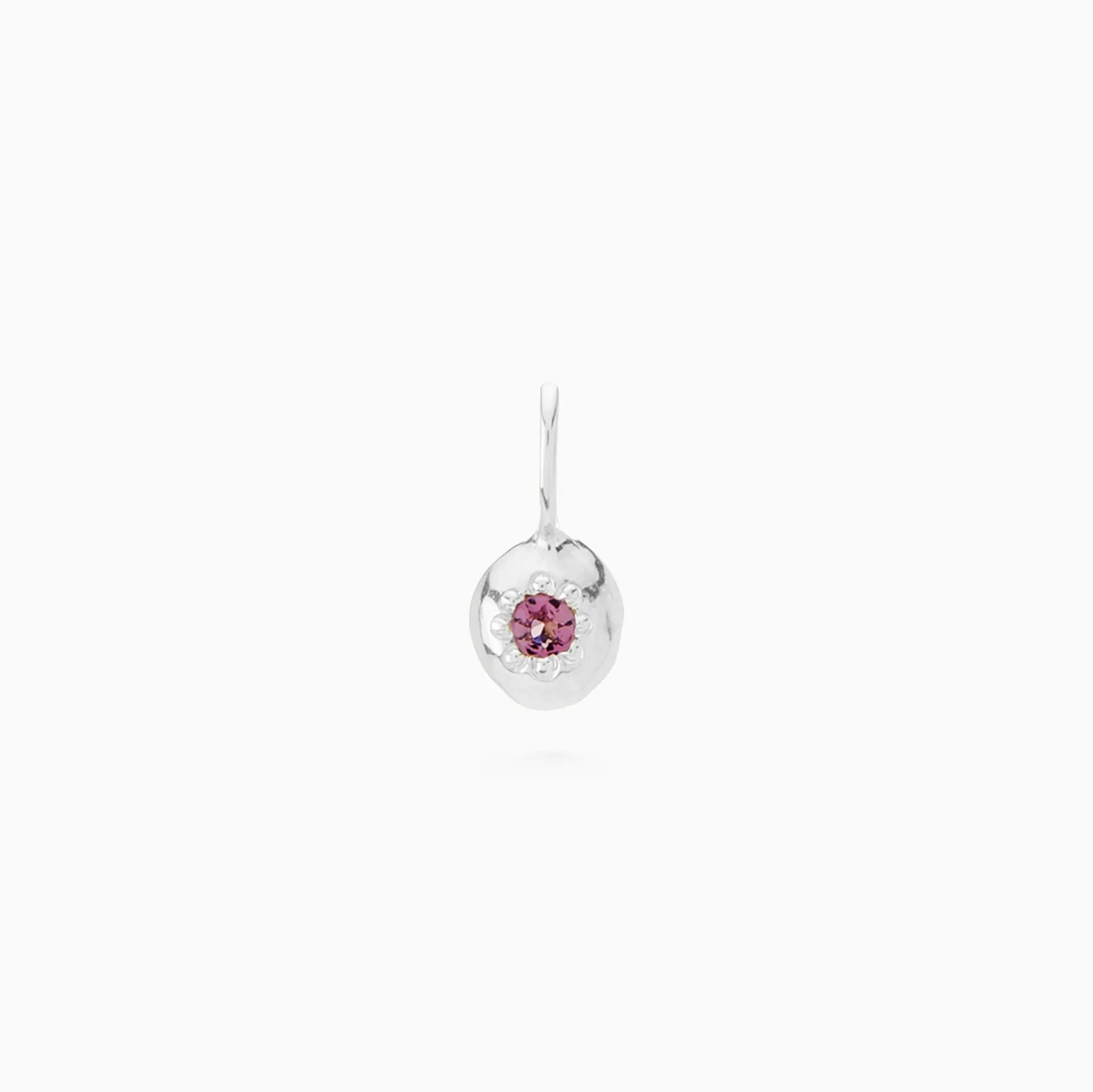 Tiny Birthstone Pendant | Silver