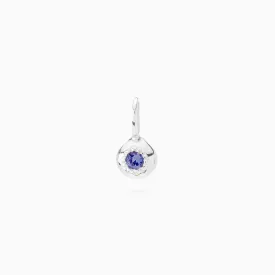 Tiny Birthstone Pendant | Silver