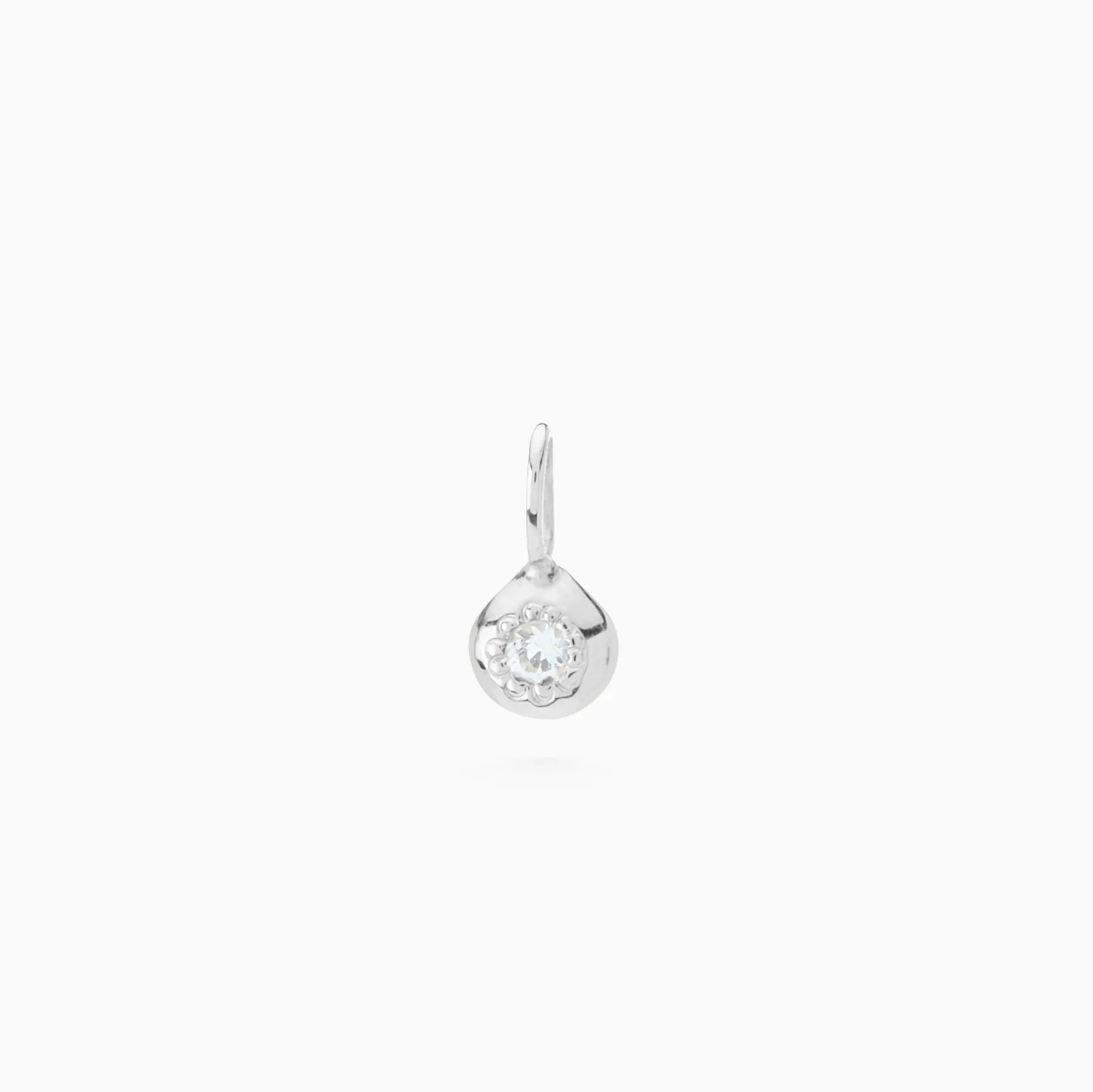 Tiny Birthstone Pendant | Silver