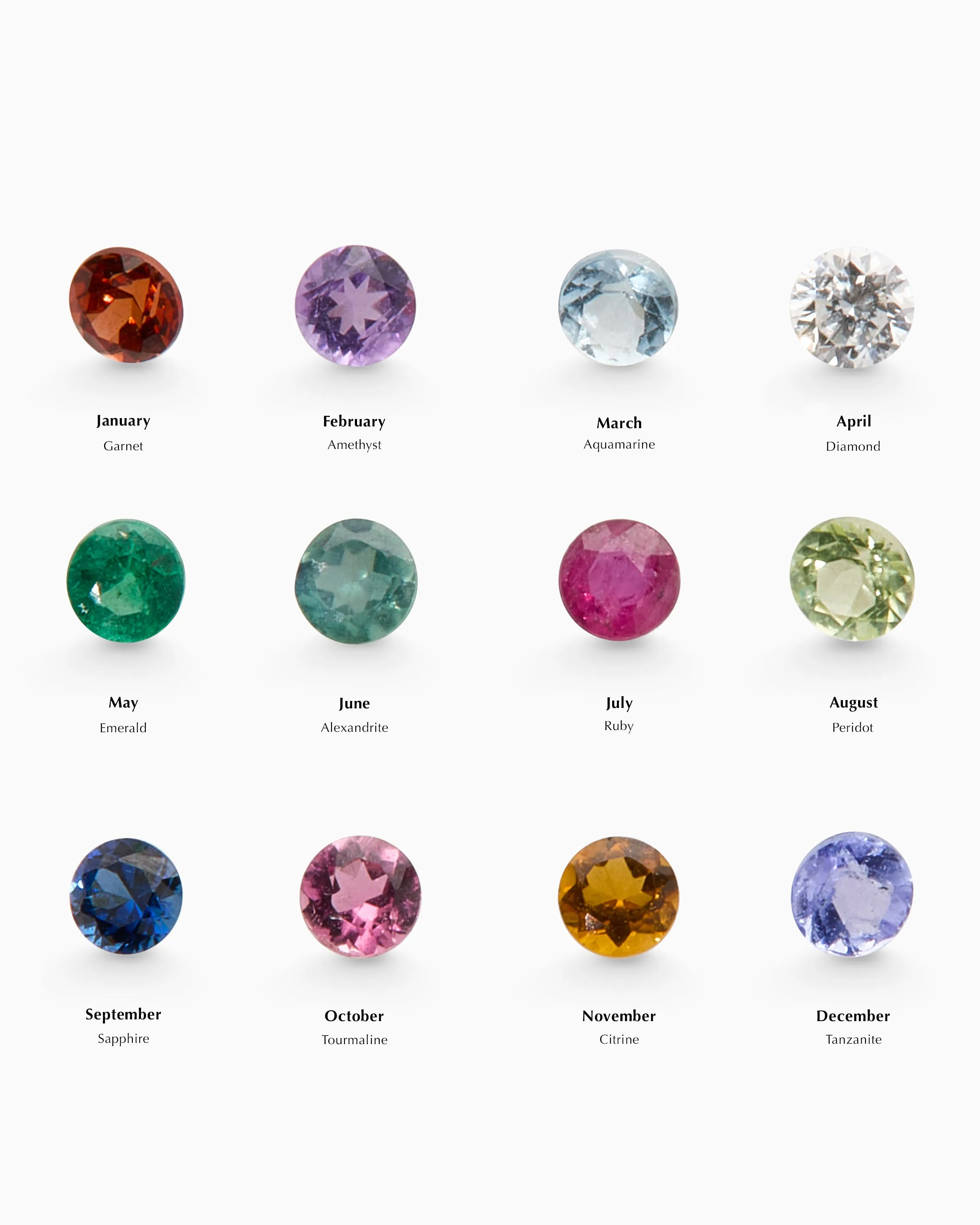 Tiny Birthstone Pendant | Silver