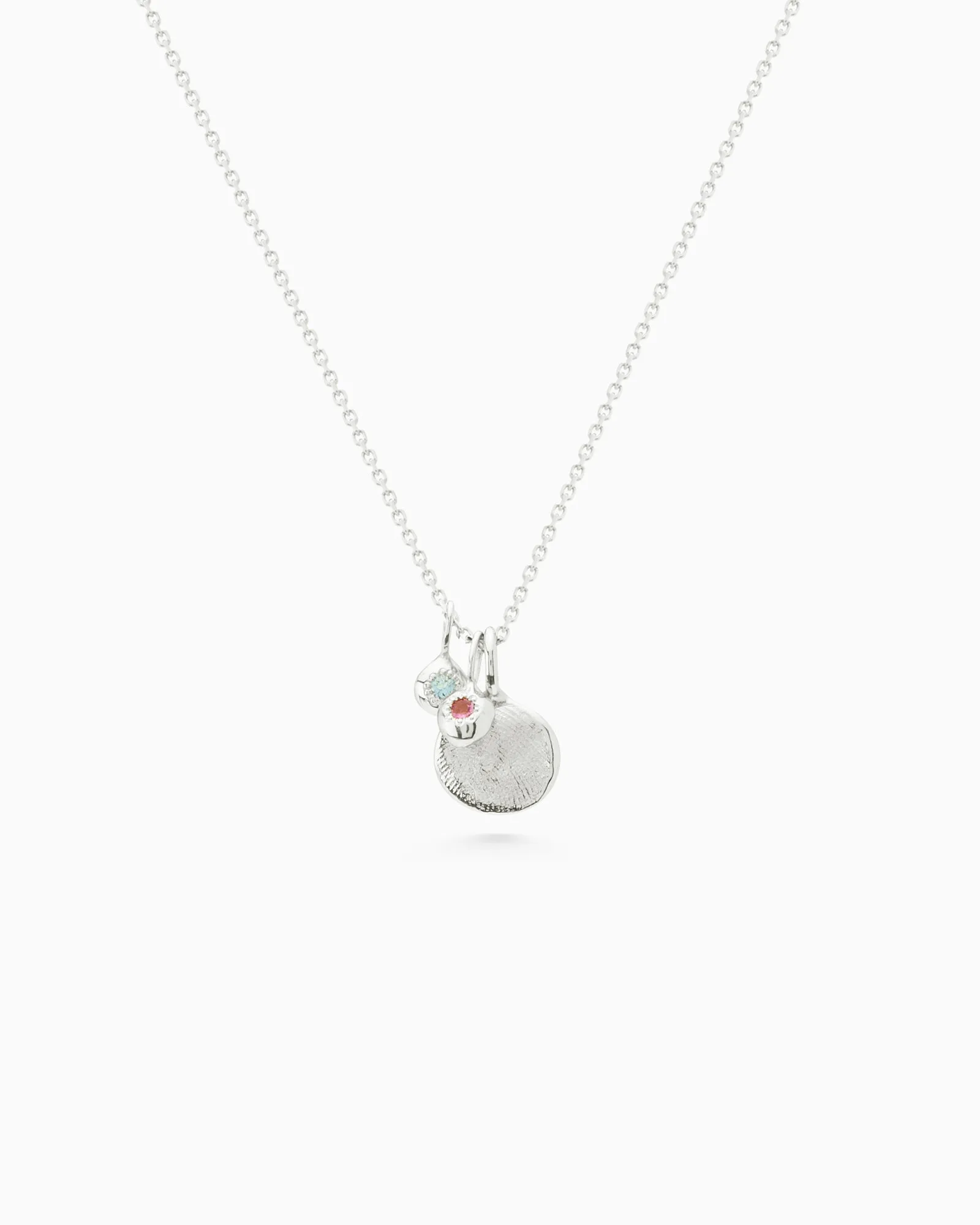 Tiny Birthstone Pendant | Silver