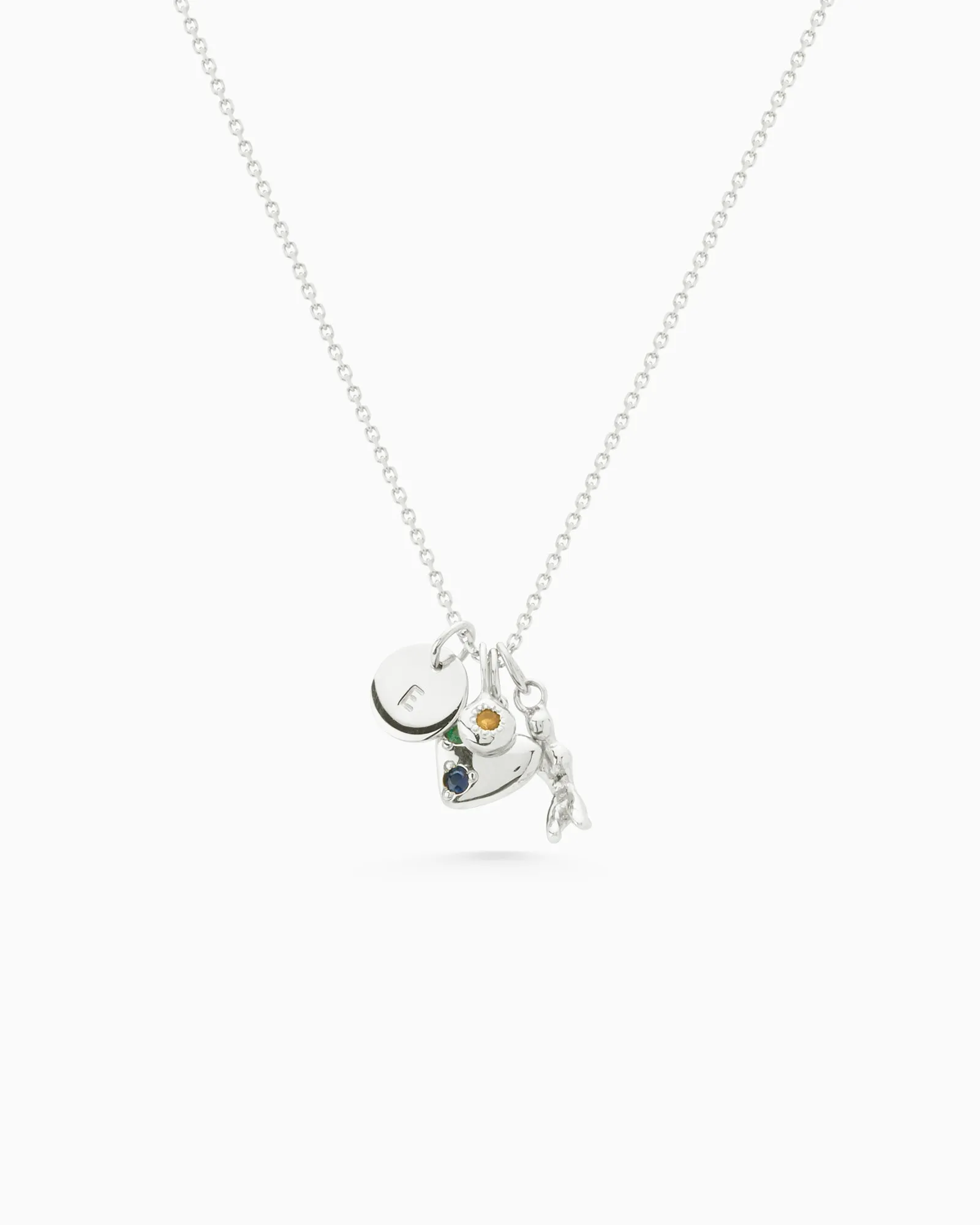 Tiny Birthstone Pendant | Silver