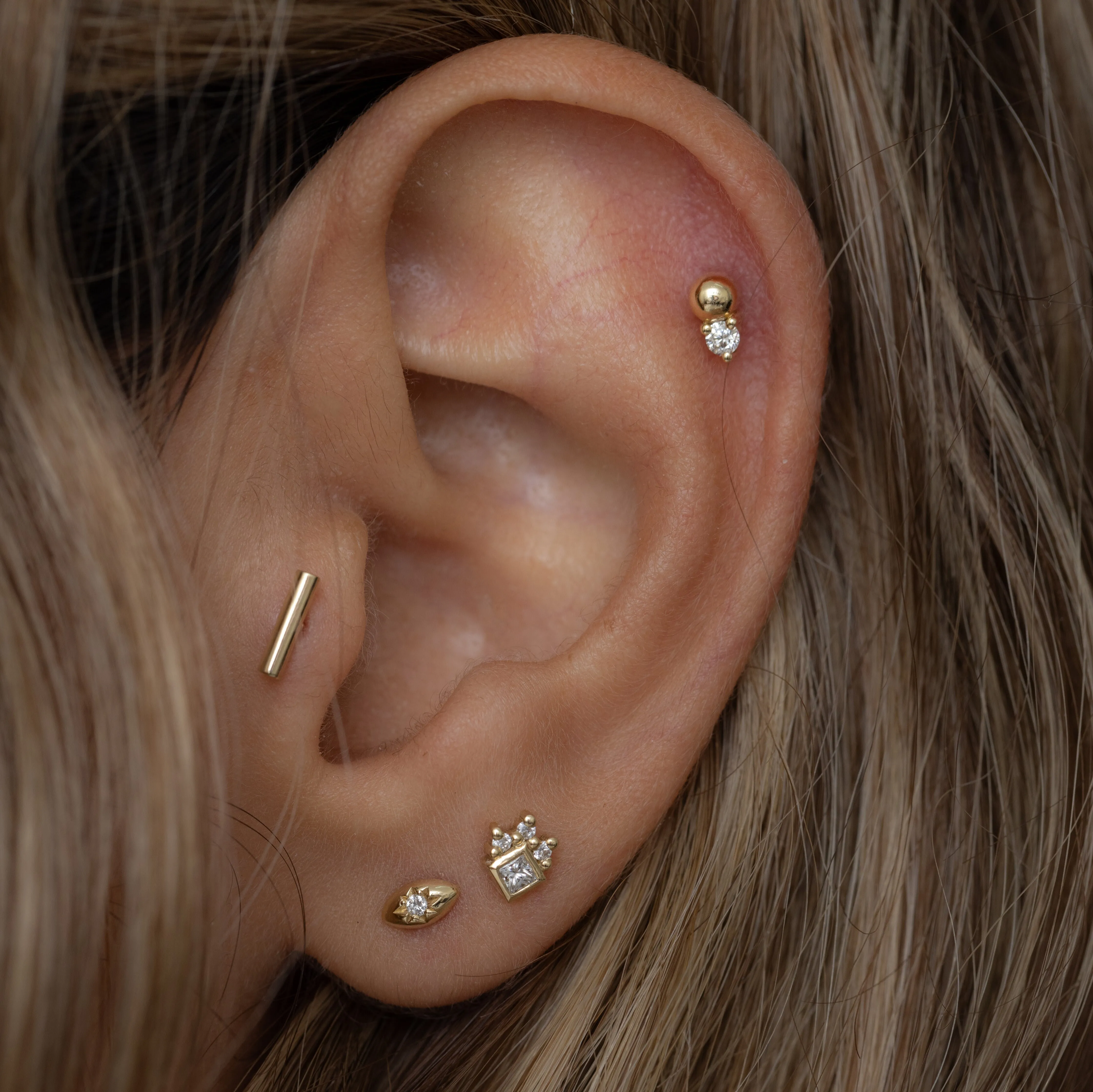 Valerie Piercing Gold Earring
