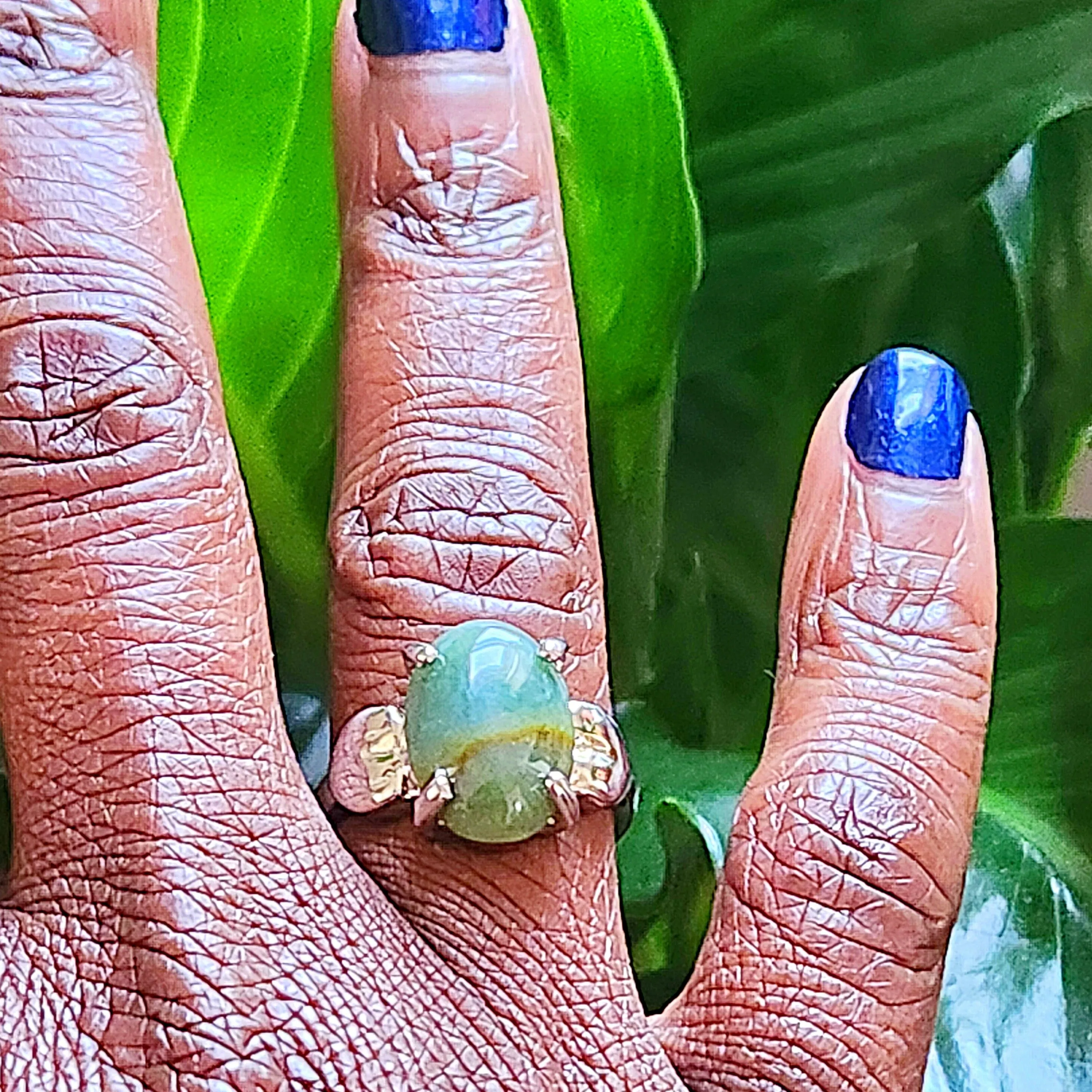 Vedazzled Mixed Aventurine Ring