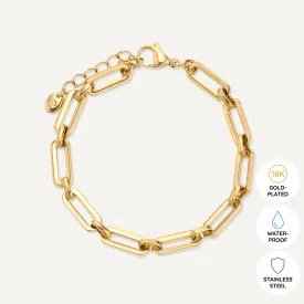 Vibes | Bold Links Clasp Bracelet | 18K Gold-Plated