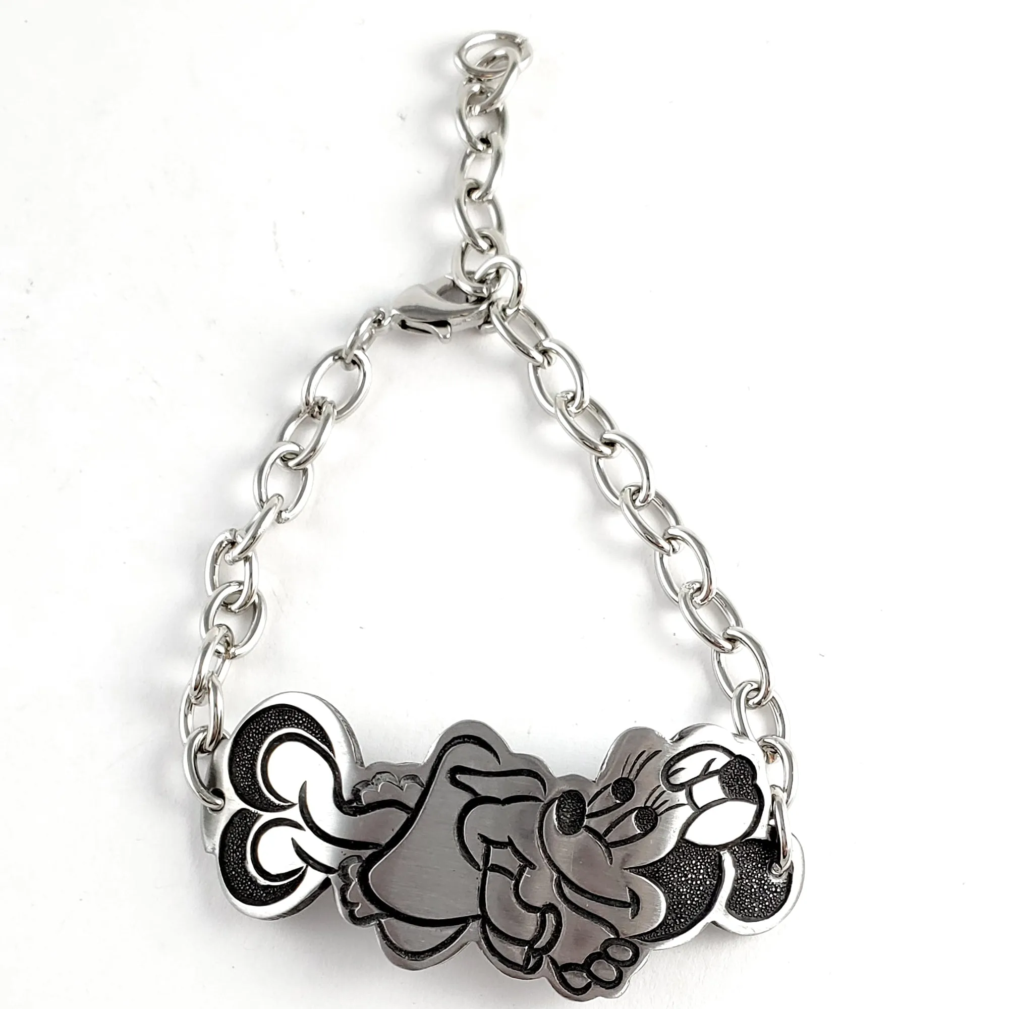 Vintage Minnie Mouse Stainless Steel Spoon Bracelet