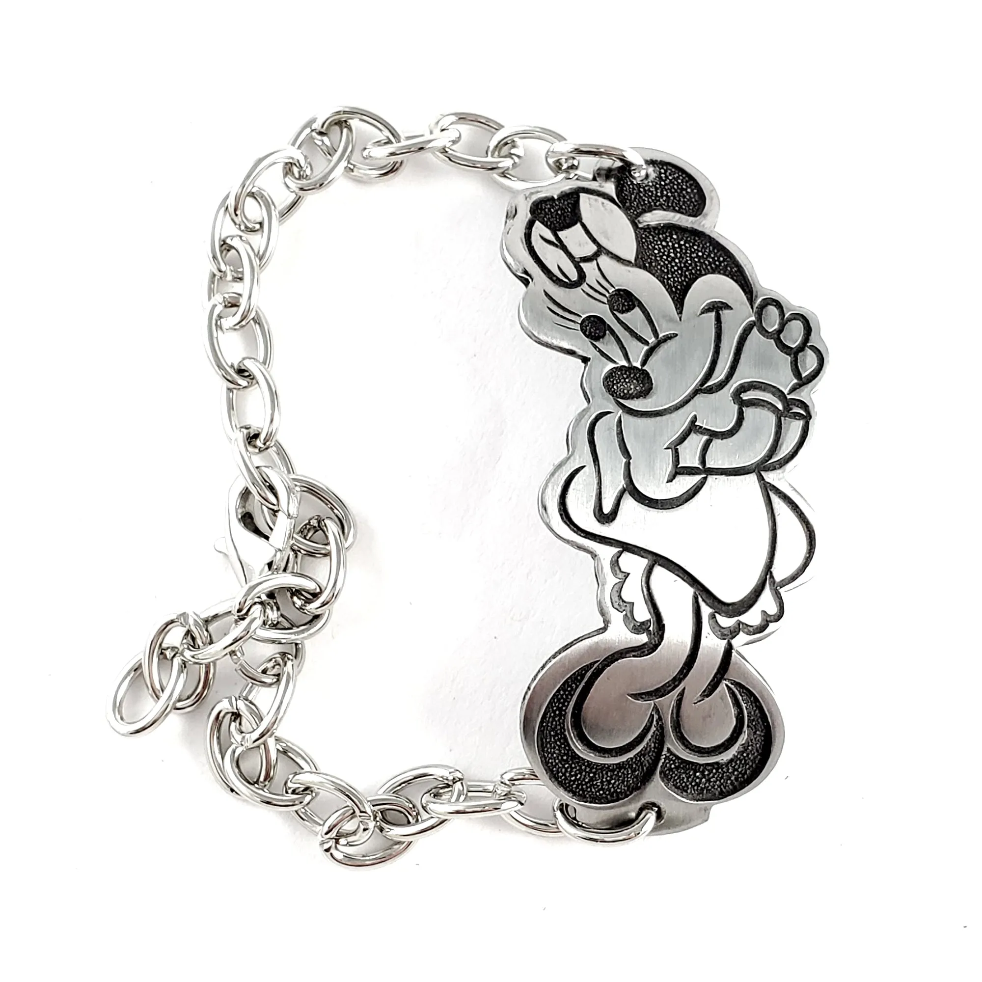 Vintage Minnie Mouse Stainless Steel Spoon Bracelet