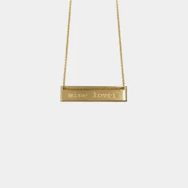 Wine lover - necklace - gold plated