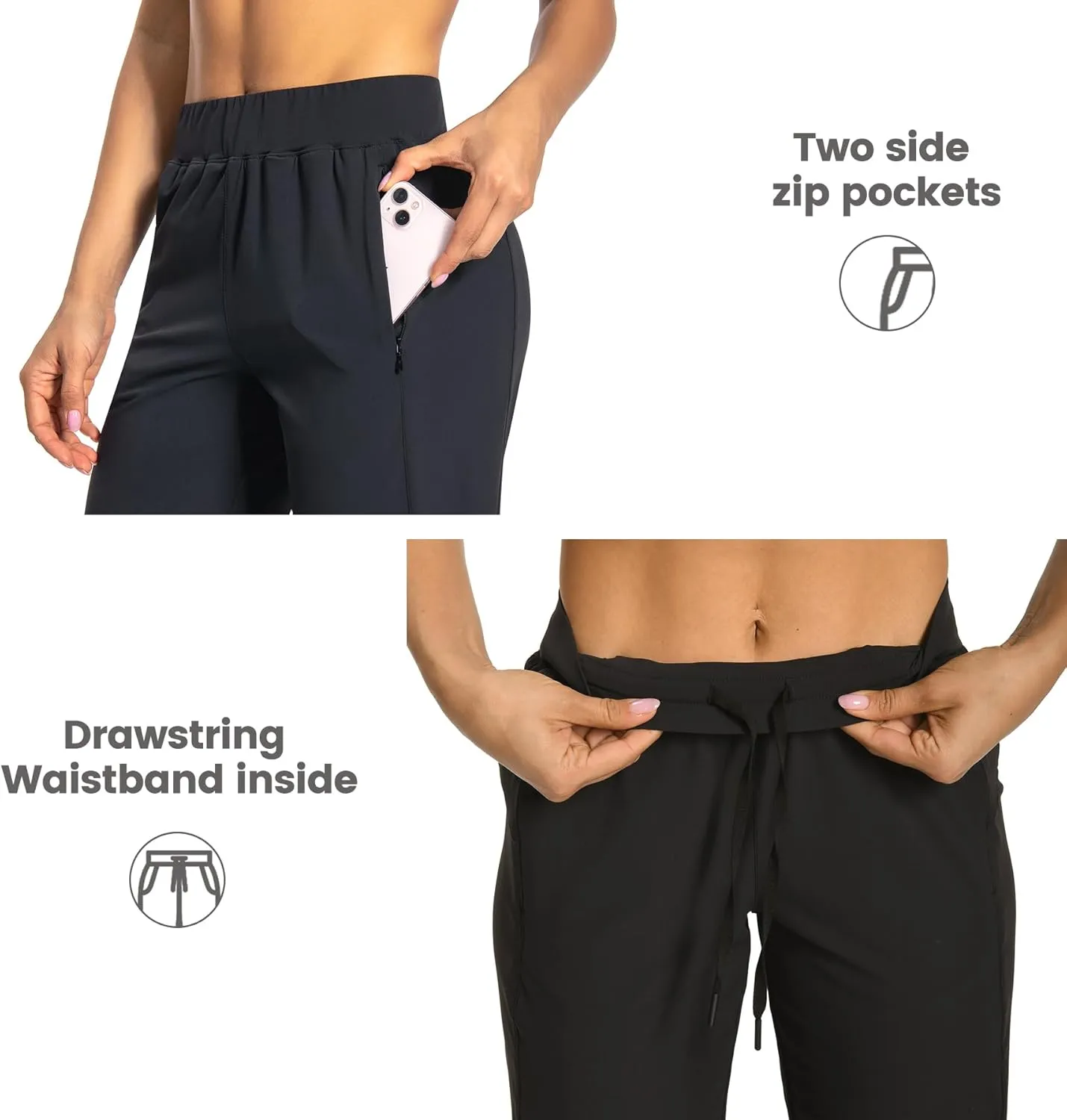 Women Joggers Pants Athletic - Lightweight Quick Dry Soft Track Running Sweatpants with Pockets Workout Lounge