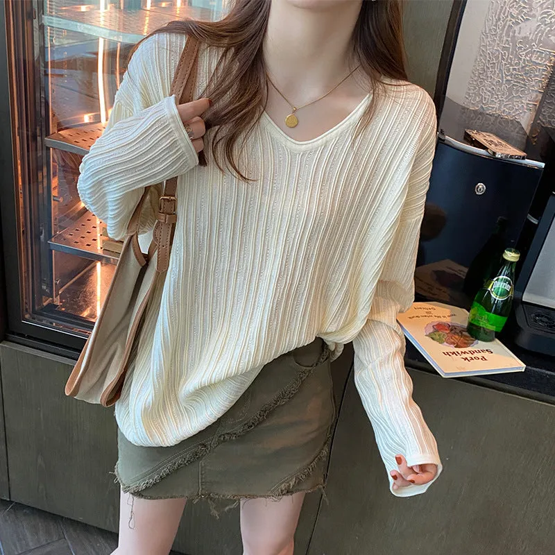 Women's Fashionable Sweater Long-sleeved Top